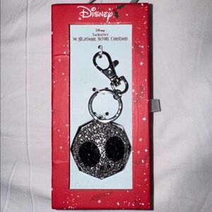 Disney Silver and Black Nightmare Before Christmas Keychain